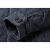 Men's Vintage Sherpa Lined Corduroy Gray Trucker Jacket