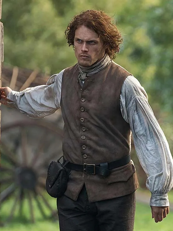 Outlander S03 Jamie Fraser Brown Wool Vest