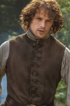 Outlander S03 Jamie Fraser Brown Wool Vest