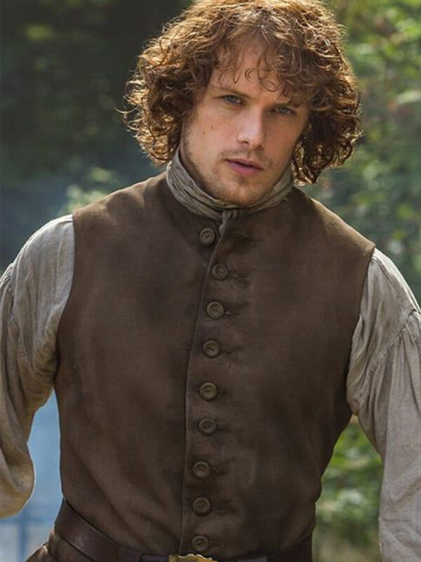 Outlander S03 Jamie Fraser Brown Wool Vest