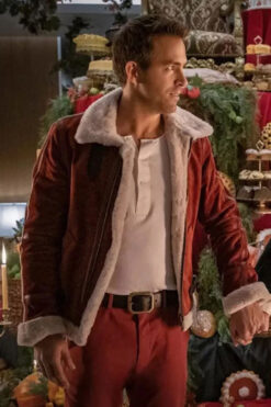 Ryan Reynolds Spirited Red Leather Jacket