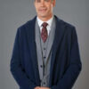 Stephen Huszar A Royal Christmas Crush Blue Wool Coat