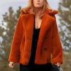 Yellowstone S5 Beth Dutton Orange Fur Coat