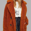 Yellowstone S5 Beth Dutton Orange Fur Coat