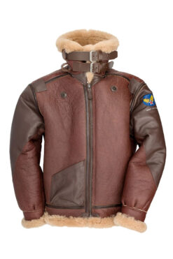 B3 Bomber 1941 Pearl Harbor Brown Shearling Leather Jacket