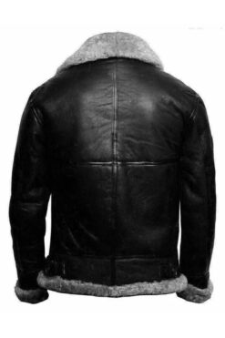 Mens B3 Flying RAF Aviator Fur Leather Jacket