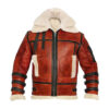 Aviator Sheepskin RAF Mens B6 Waxed Shearling Leather Jacket