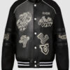 1AATMF Blouson Black Varsity Leather Jacket