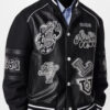 1AATMF Blouson Black Varsity Leather Jacket