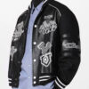 1AATMF Blouson Black Varsity Leather Jacket