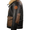 Mens B3 Sheepskin Black Shearling Bomber Jacket