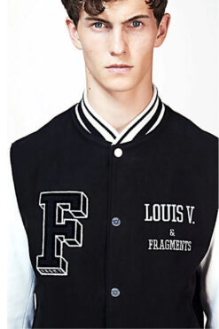 Alternative view of Black Fragment Louis Vuitton Letterman Jacket