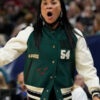 Dawn Staley LV Patch Green Varsity Jacket