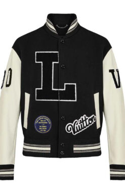 Kenya Barris Blackaf LV Black Varsity Jacket