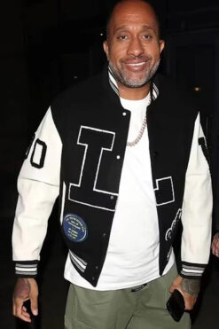 Kenya Barris Blackaf LV Black Varsity Jacket