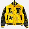 Louis Vuitton Yellow Varsity Leather Jacket