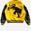 Louis Vuitton Yellow Varsity Leather Jacket