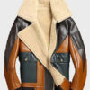 Mens Sheepskin Shearling Bomber Leather Jacket