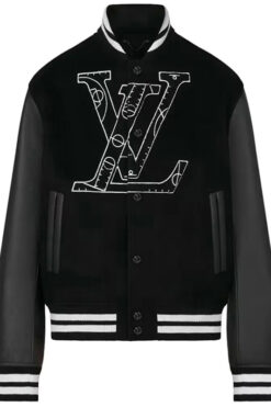 NBA Louis Vuitton Black Varsity Jacket