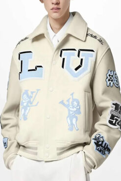 Peso Pluma Louis Vuitton Varsity Jacket