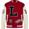 Pop Smoke Dreaming Louis Vuitton Red Varsity Jacket