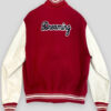 Pop Smoke Dreaming Louis Vuitton Red Varsity Jacket