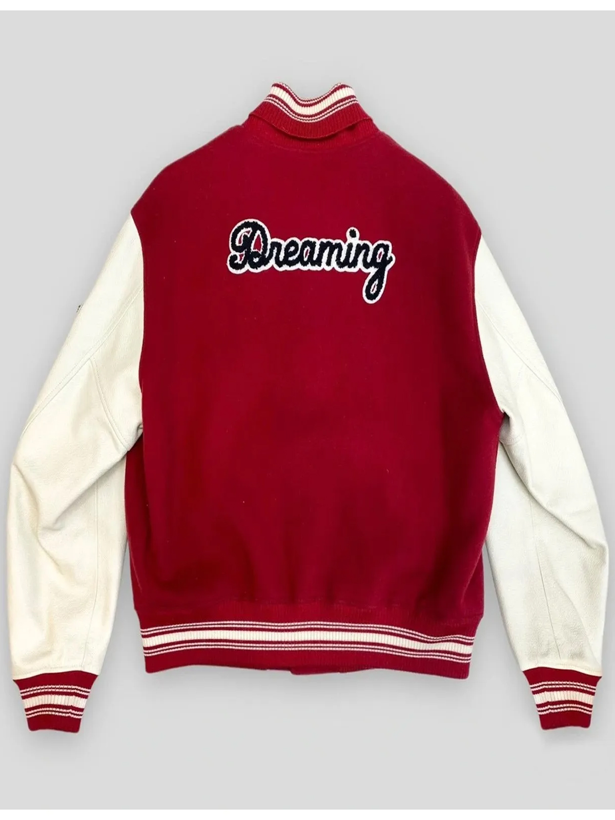 Pop Smoke Dreaming Louis Vuitton Red Varsity Jacket
