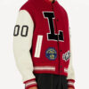Pop Smoke Dreaming Louis Vuitton Red Varsity Jacket