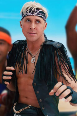 Barbie Ryan Gosling Black Leather Vest
