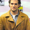 Comic Con Henry Cavill Brown Leather Jacket