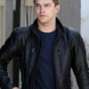 Nicholas Hoult Black Biker Leather Jacket