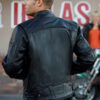 Nicholas Hoult Black Biker Leather Jacket