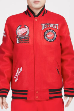 Detroit Red Wings Crest Wool Varsity Jacket