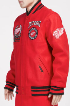 Detroit Red Wings Crest Wool Varsity Jacket
