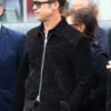Brad Pitt F1 Black Suede Leather Jacket