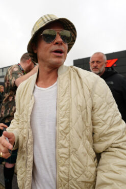 Brad Pitt F1 Quilted Bomber Jacket