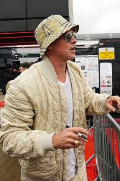 Brad Pitt F1 Quilted Bomber Jacket