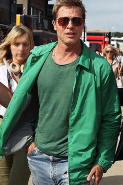 F1 Brad Pitt Green Cotton Jacket