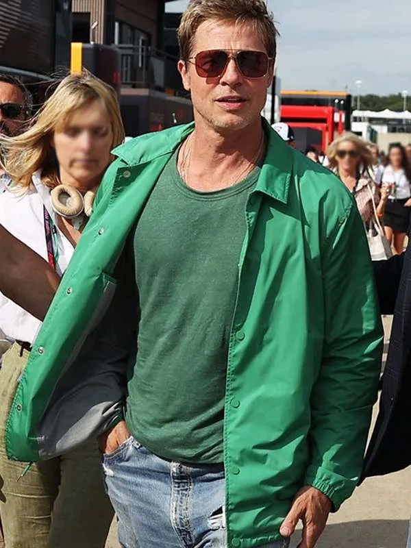 F1 Brad Pitt Green Cotton Jacket