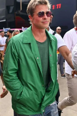 F1 Brad Pitt Green Cotton Jacket