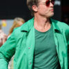 F1 Brad Pitt Green Cotton Jacket
