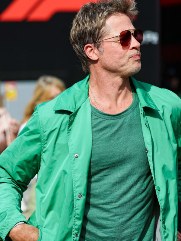 F1 Brad Pitt Green Cotton Jacket