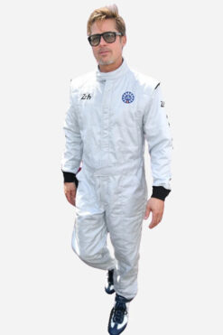 F1 Brad Pitt White Jumpsuit