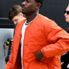F1 Damson Idris Orange Quilted Jacket