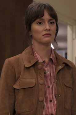 Good Cop/Bad Cop S01 Leighton Meester Brown Suede Jacket