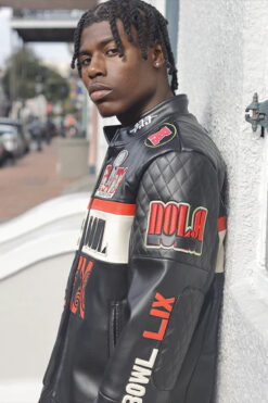 NFL Super Bowl LIX Men Black Leather Jacket