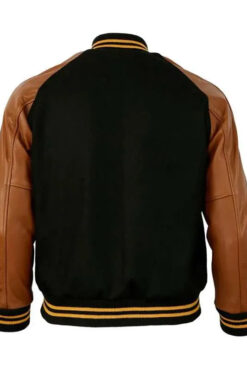 1955 Pittsburgh Steelers Black and Brown Varsity Jacket