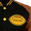 1955 Pittsburgh Steelers Black and Brown Varsity Jacket