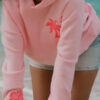 Palm Puff Pink Hoodie