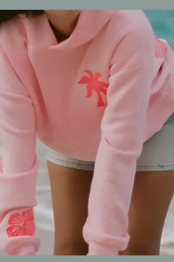 Palm Puff Pink Hoodie